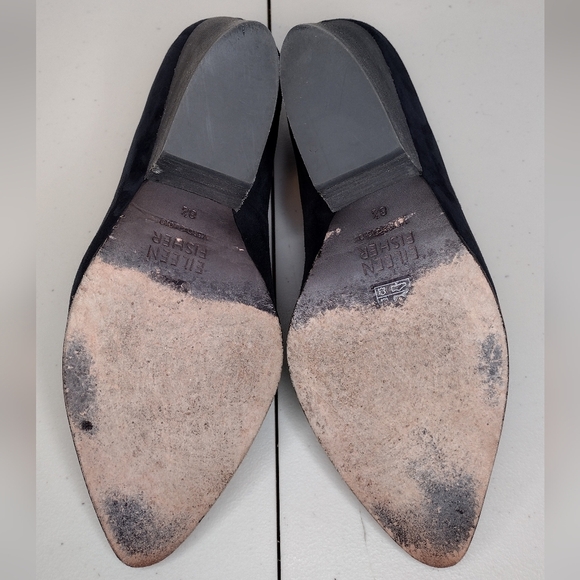 Eileen Fisher Hawk Suede Business Office Block Wedge Heel Pointed Toe Pumps 8.5 - Picture 11 of 15
